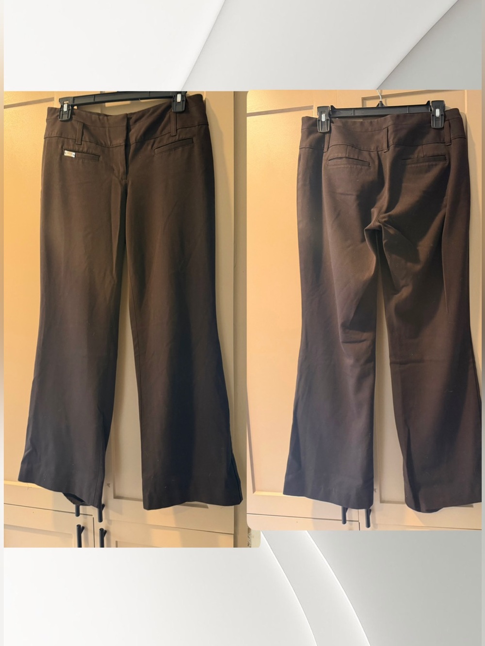 Express Women's Glen Plaid and Solid Dress Trousers - Black, Gray, Charcoal - Picture 7 of 12